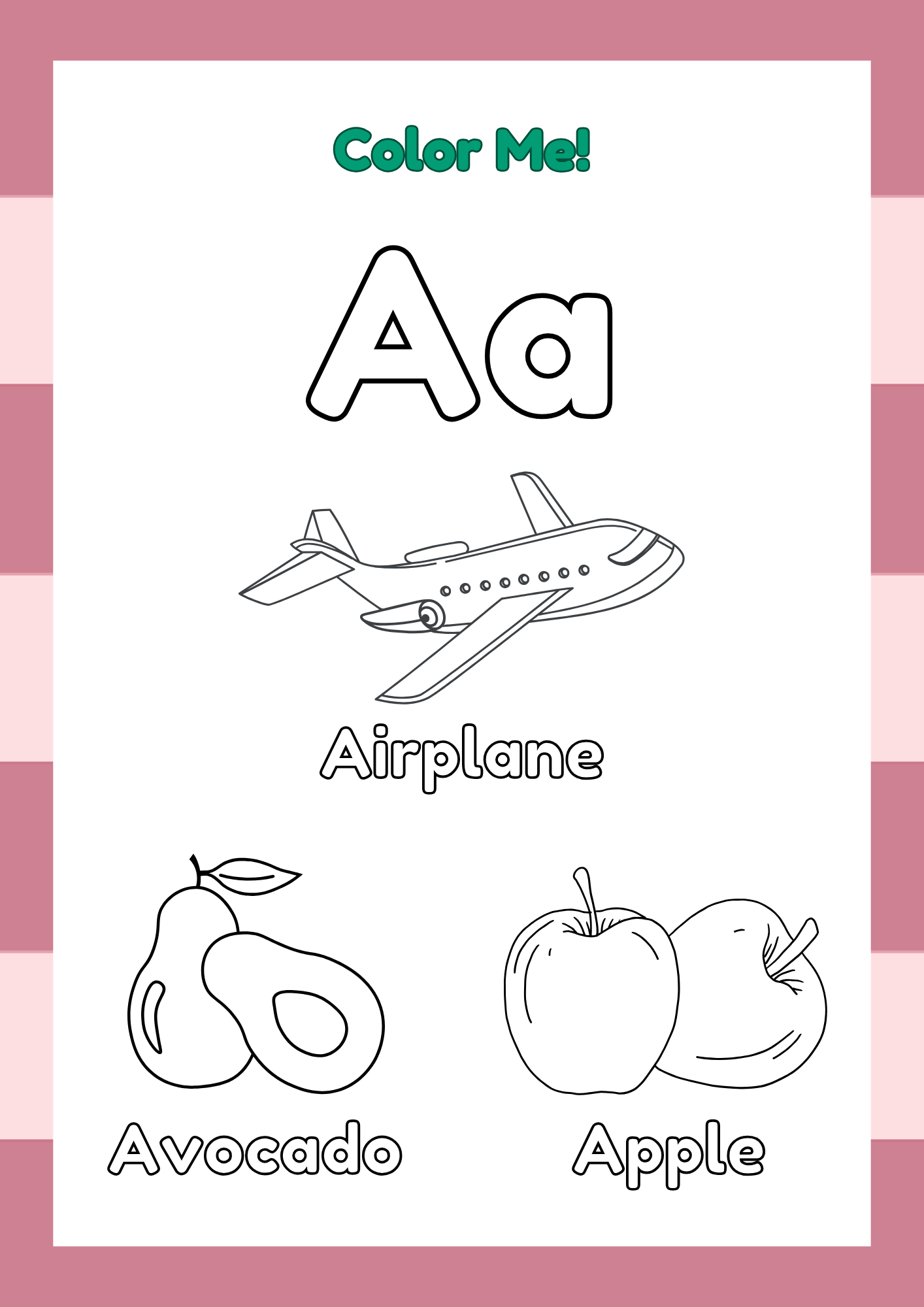 ABC Coloring Booklet for Kids – Printable PDF