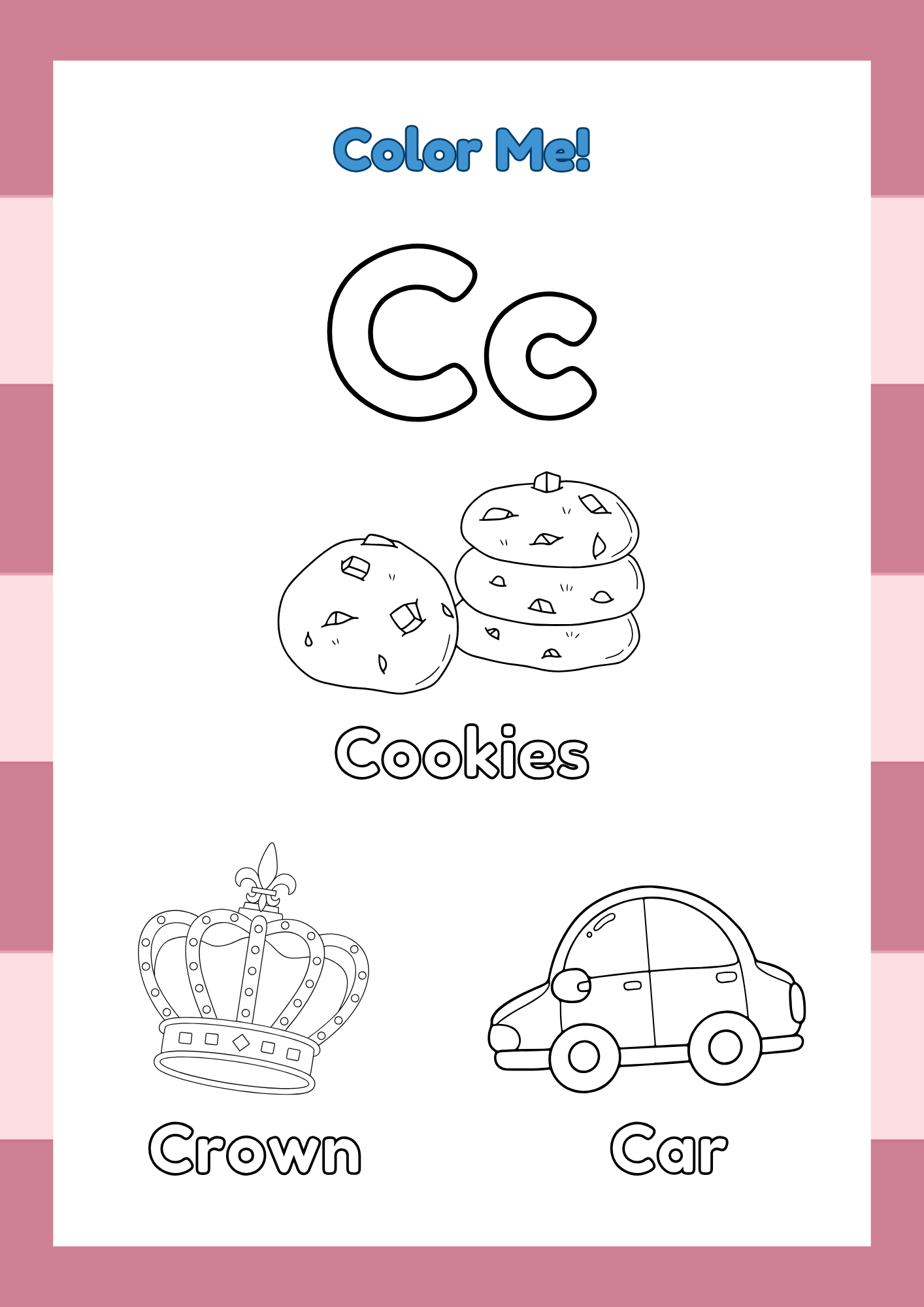 ABC Coloring Booklet for Kids – Printable PDF