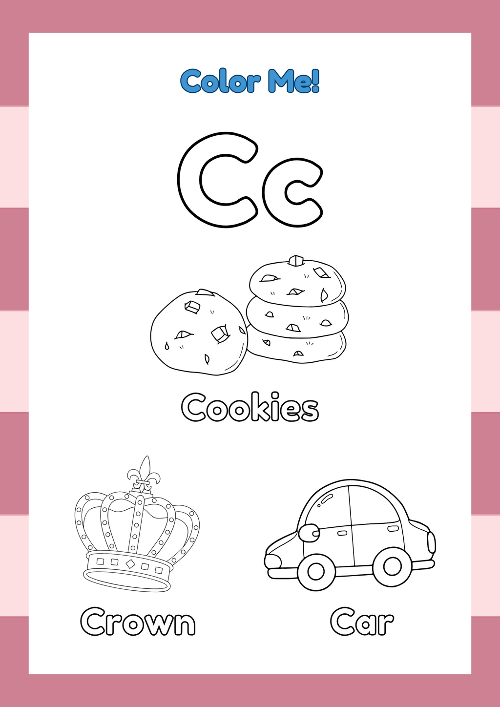 ABC Coloring Booklet for Kids – Printable PDF